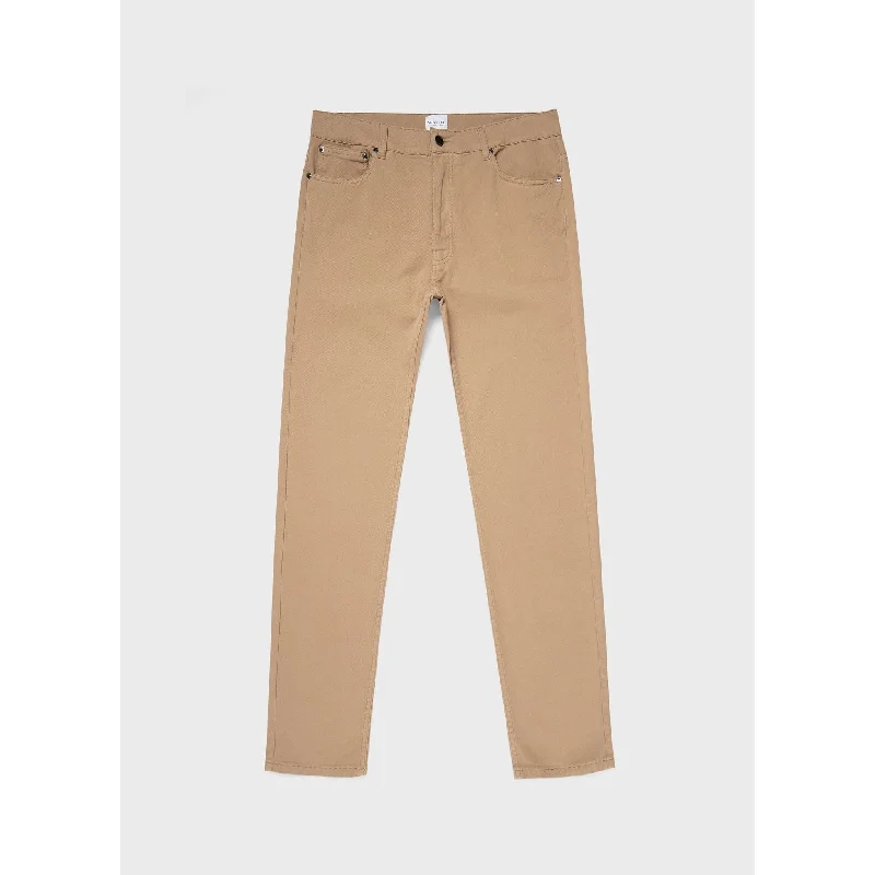 Cotton Drill 5 Pocket Trouser | Men | Stone