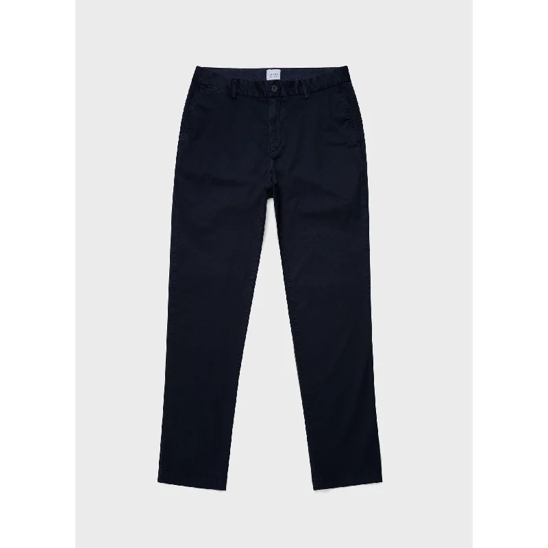 Regular Fit Stretch Chino | Men | Navy