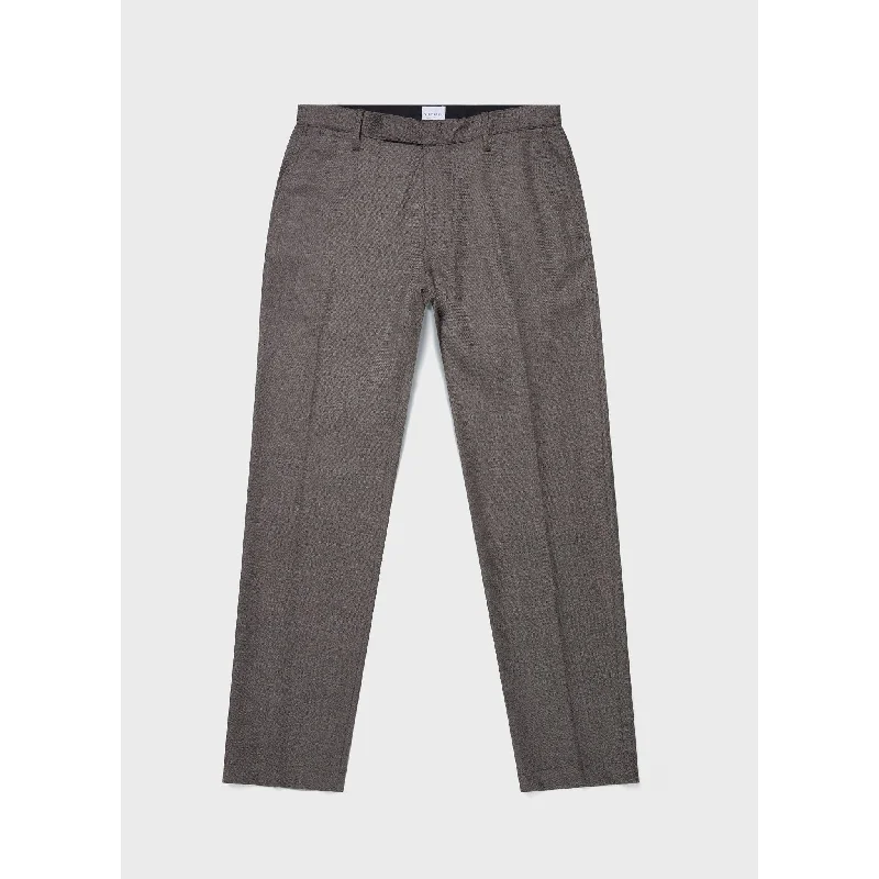 Travel Wool Trouser | Men | Dark Stone Melange