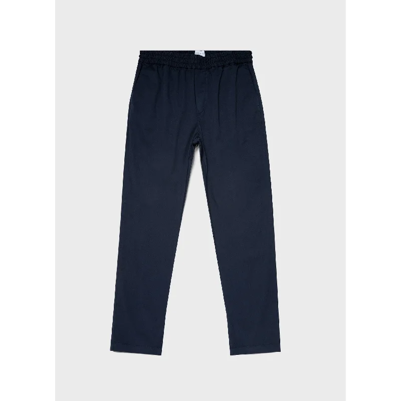 Twill Drawstring Trouser | Men | Navy