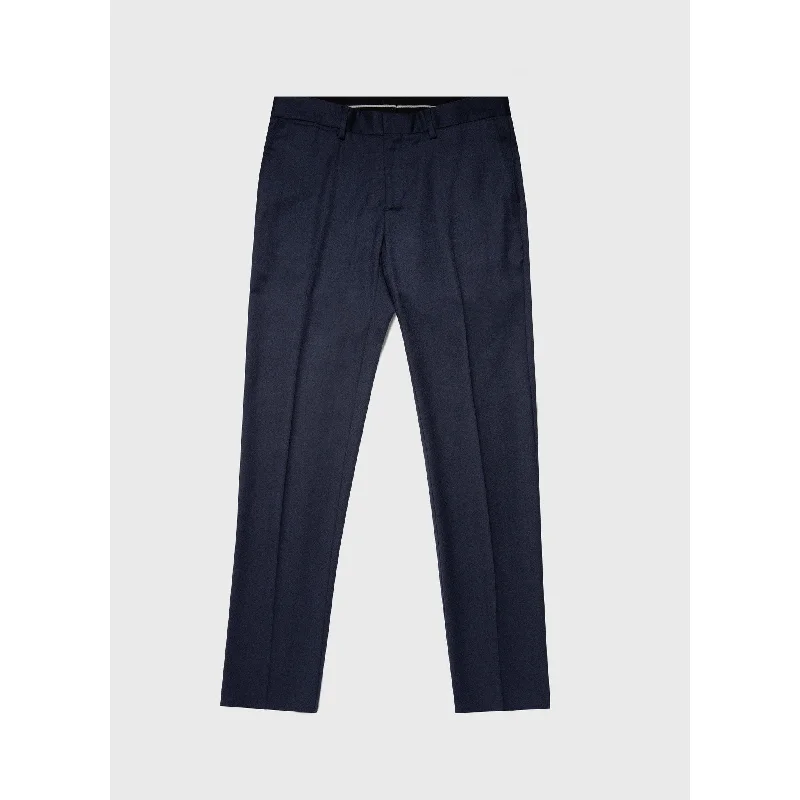 Wool Trouser | Men | Navy Melange