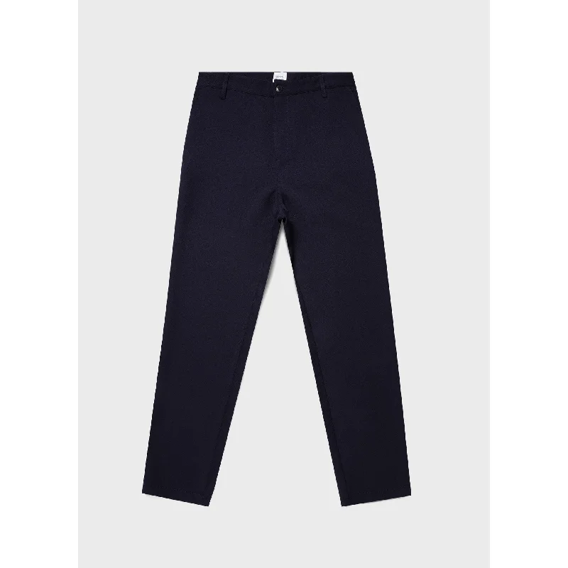 Wool Twill Chore Trousers | Men | Dark Navy