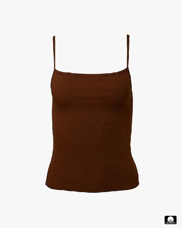 Square Neck Tank Top | Saddle